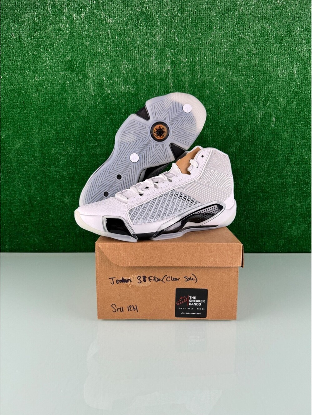 Size 12 - Air Jordan 38 FIBA - FN7481-100 CLEAN!
